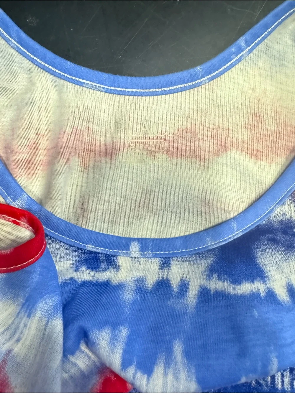 The Children's Place Red, White & Blue Tie-Dye Romper- NWT sm and med